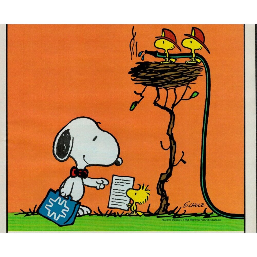 1985 Metropolitan Life Vintage Print Ad f/ Snoopy and Woodstock (L20) - Picture 2 of 3